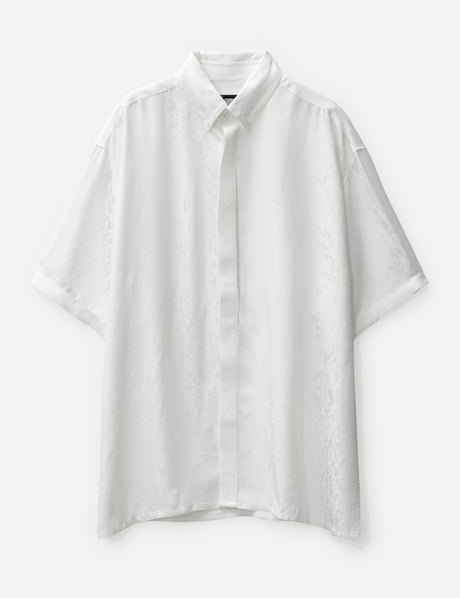 Short-sleeved Shirt With Asymmetrical Opening