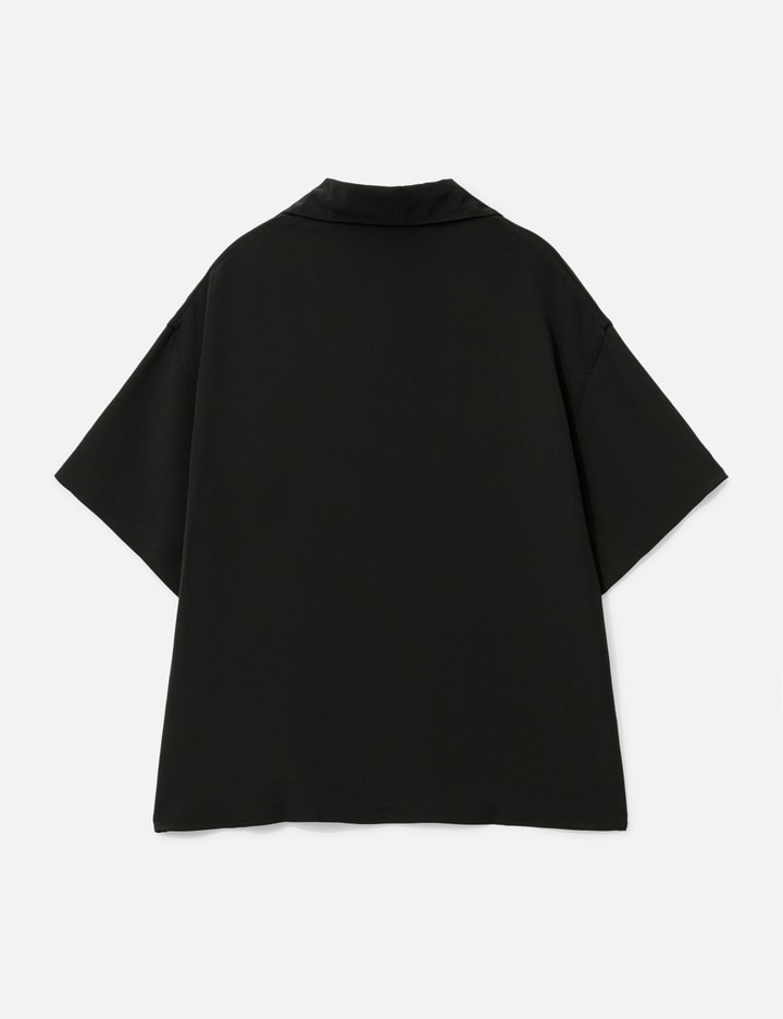Black Short Sleeve Dancing Woman Silk Shirt