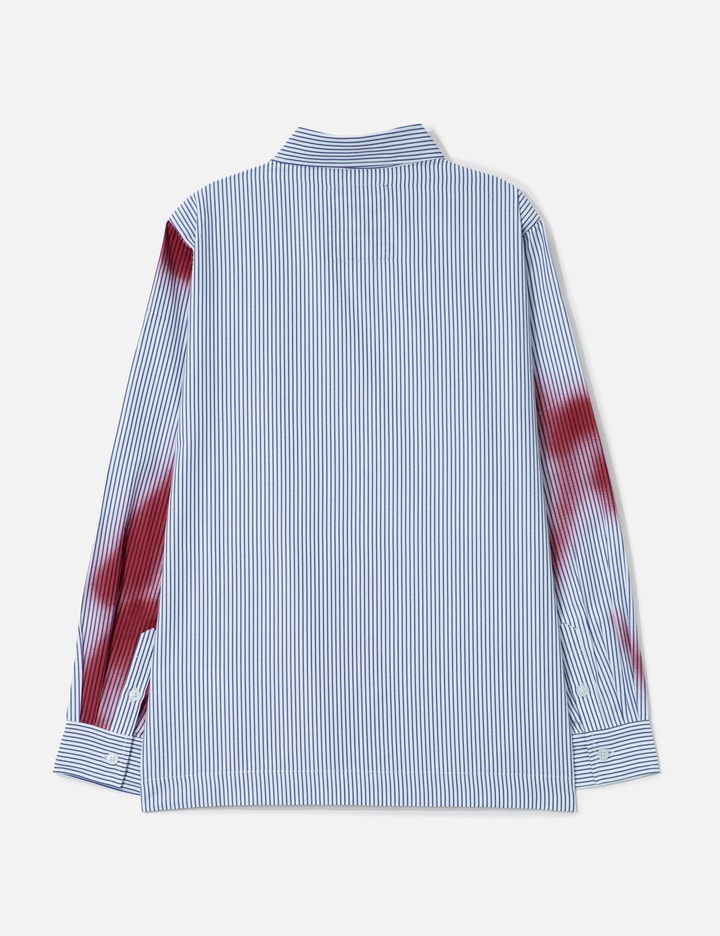 Blurry Face Airbrush Striped Button Up