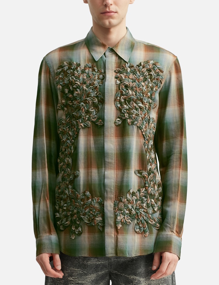 Check Embroidery Shirt