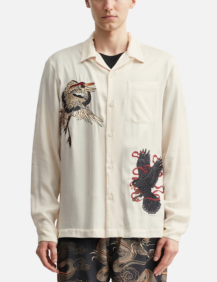 Crow and Heron Camp Collar Shirt