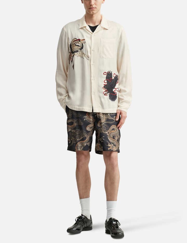 Crow and Heron Camp Collar Shirt