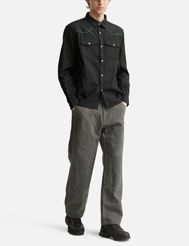 Nylon Western Button Up