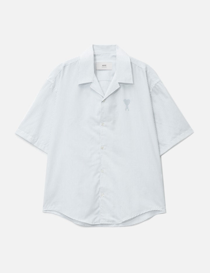 COTTON CAMP COLLAR SHORT SLEEVE SHIRT