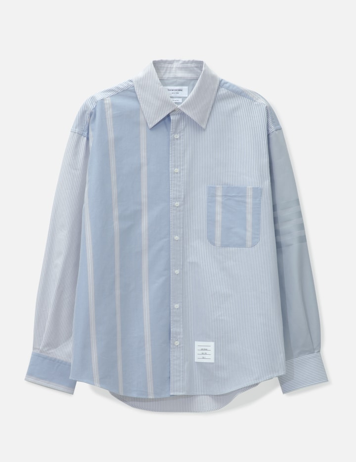 Cotton 4-Bar Oversized Shirt