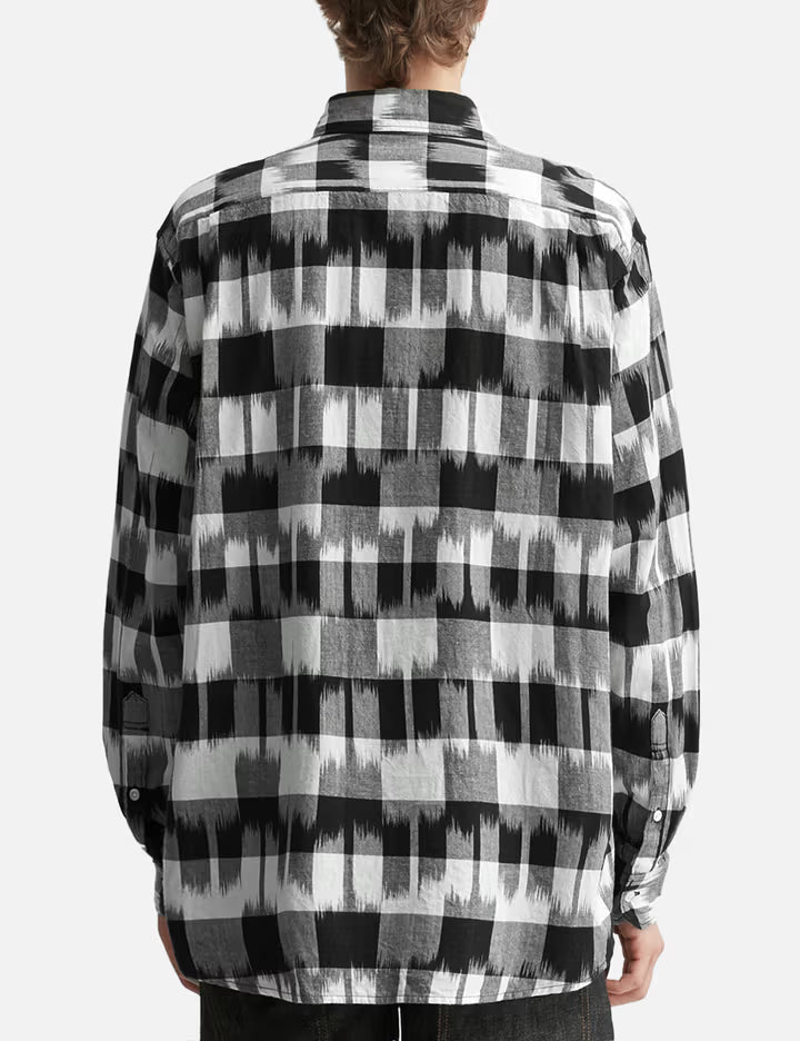 Ikat Check Regular Collar Shirt