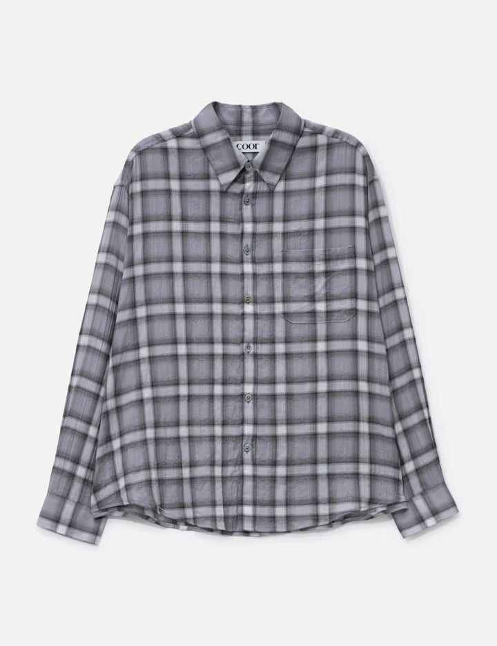 Seersucker Ombre Checkered Shirt