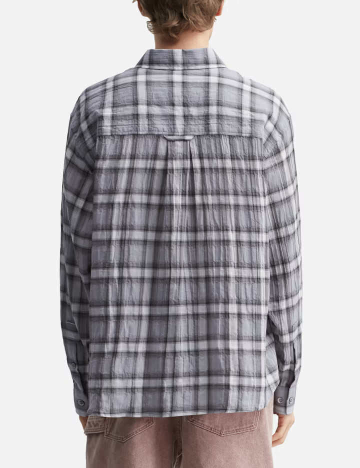 Seersucker Ombre Checkered Shirt