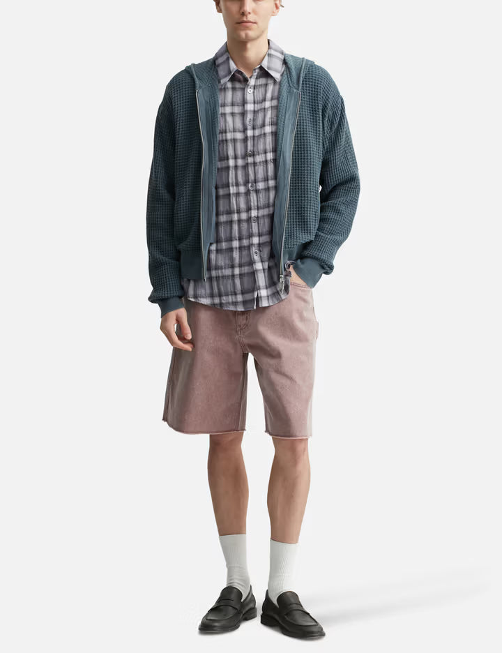 Seersucker Ombre Checkered Shirt