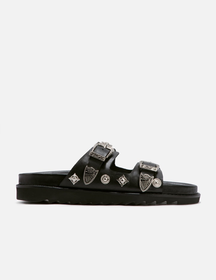 Studded Leather Slides