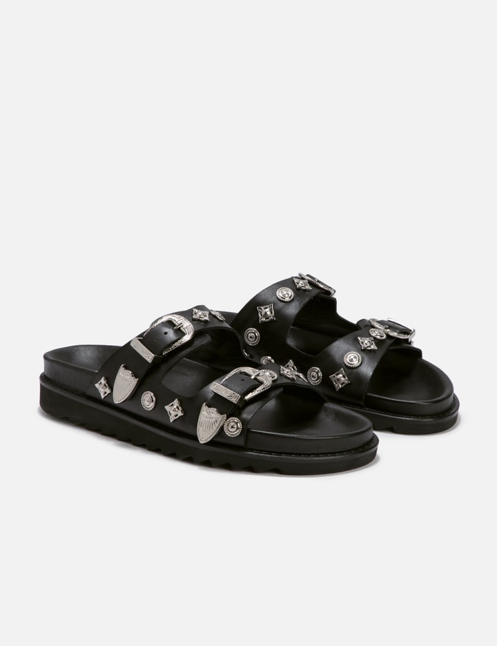 Studded Leather Slides