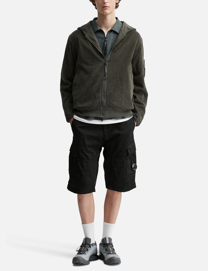 Bermuda Cargo In Satin Stretch