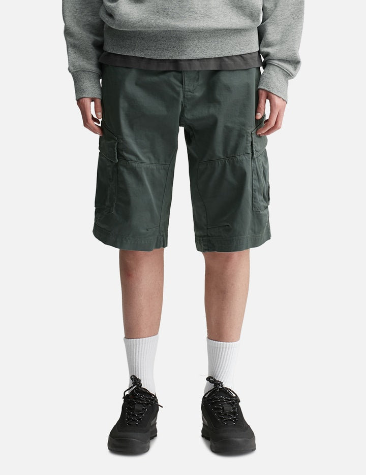 Bermuda Cargo In Satin Stretch