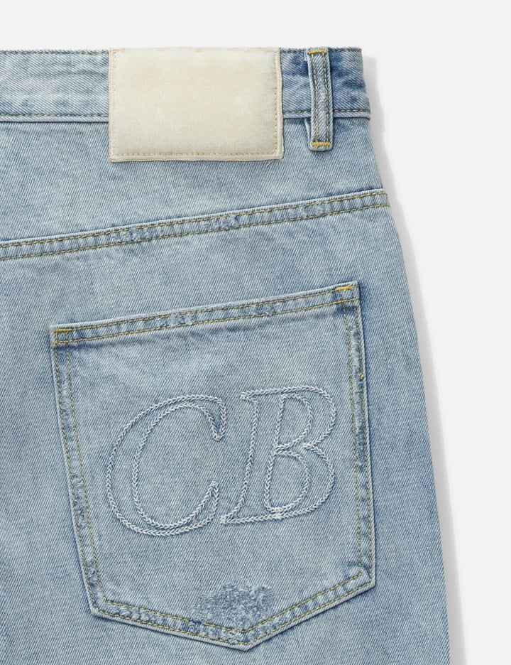Repaired Denim Shorts