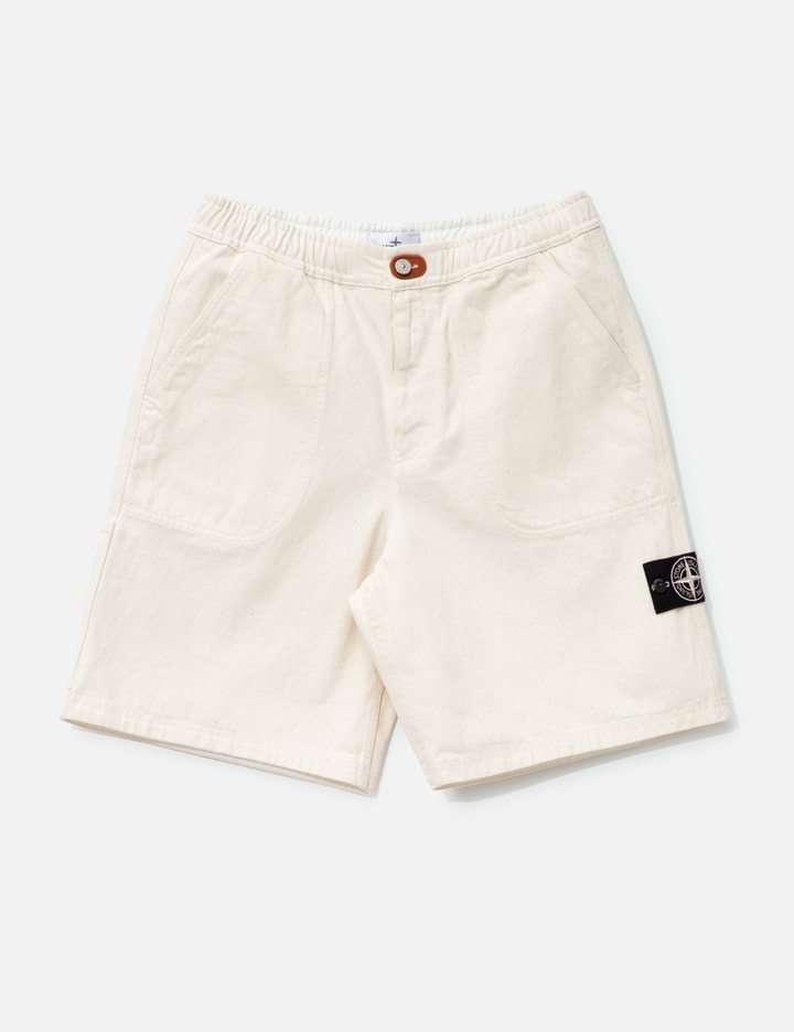 Natural Cotton Gabardine Raw Beauty Bermuda Shorts