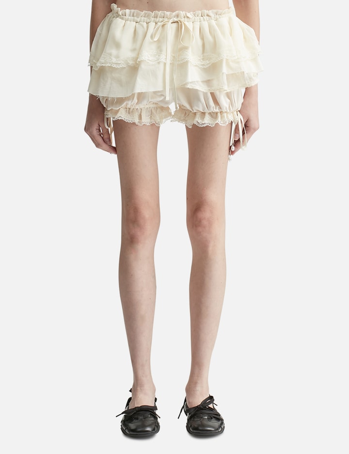 Scalloped Lace Mini Skort