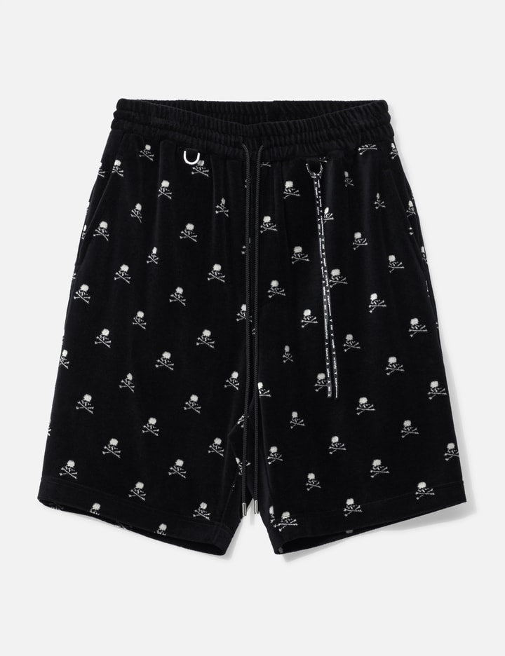 SKULL MONOGRAM VELOUR SHORTS