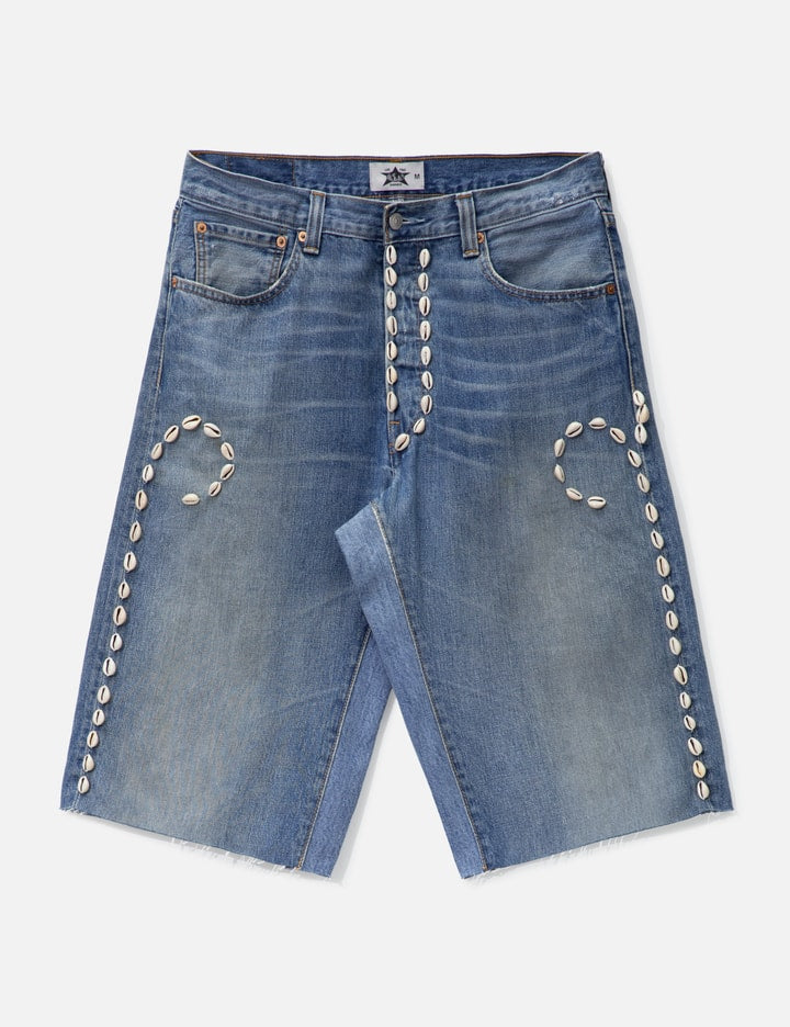 Cowrie Shell Denim Shorts