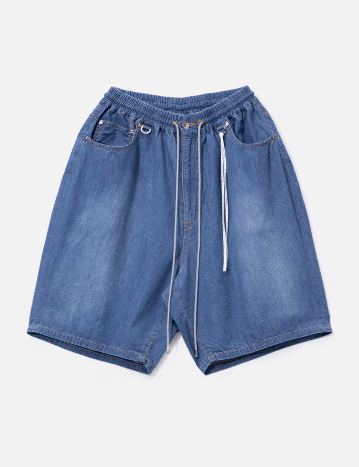Wide Easy Denim Shorts