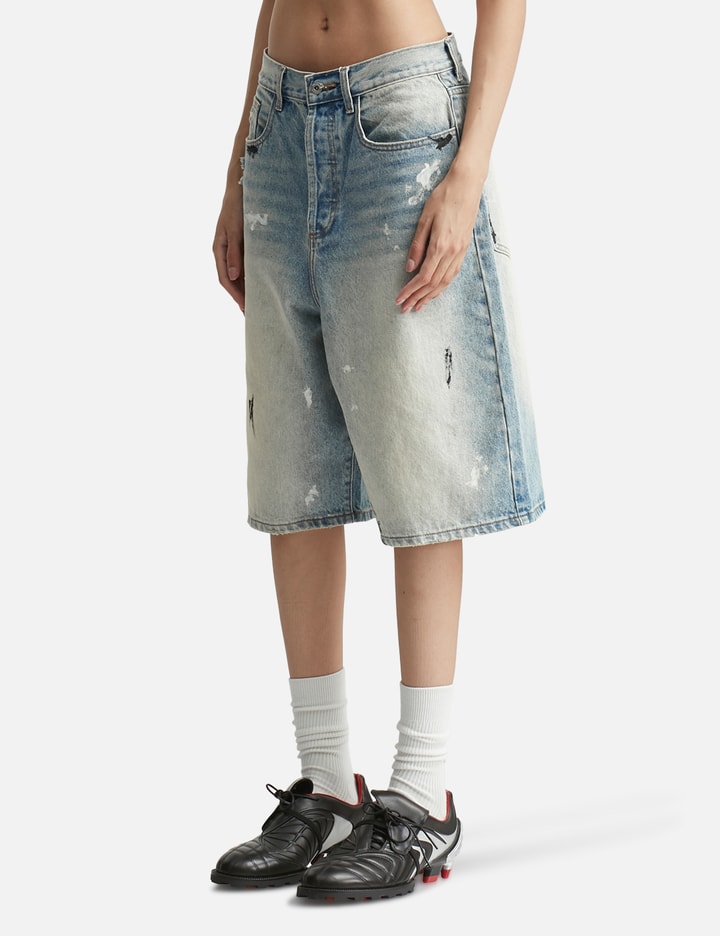 Dirty Mid Blue Baggy Shorts