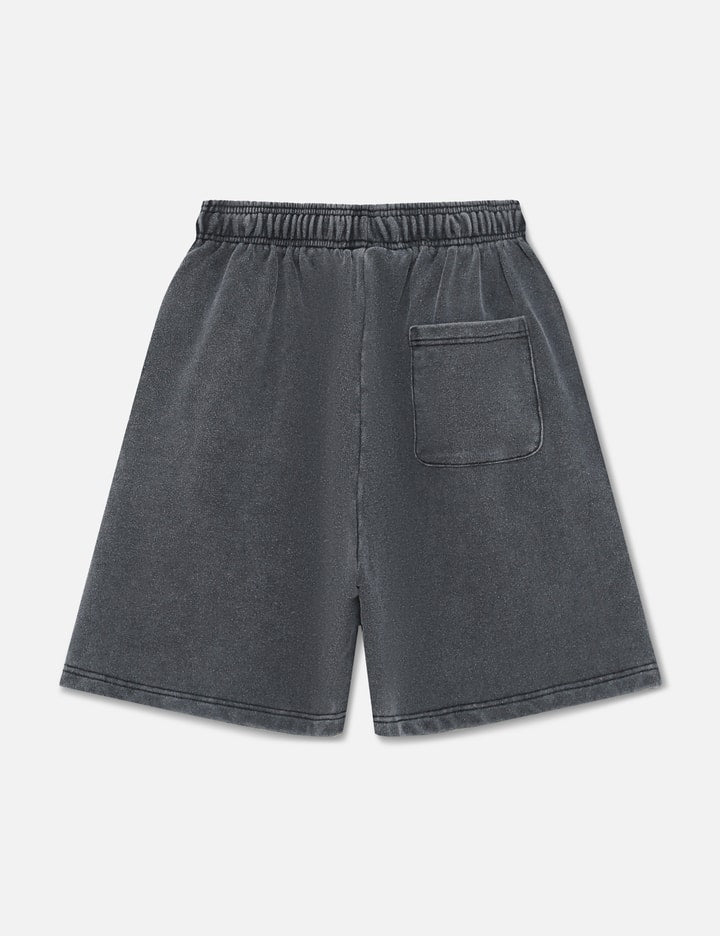 "Logo Embroidery Washed Black" Shorts