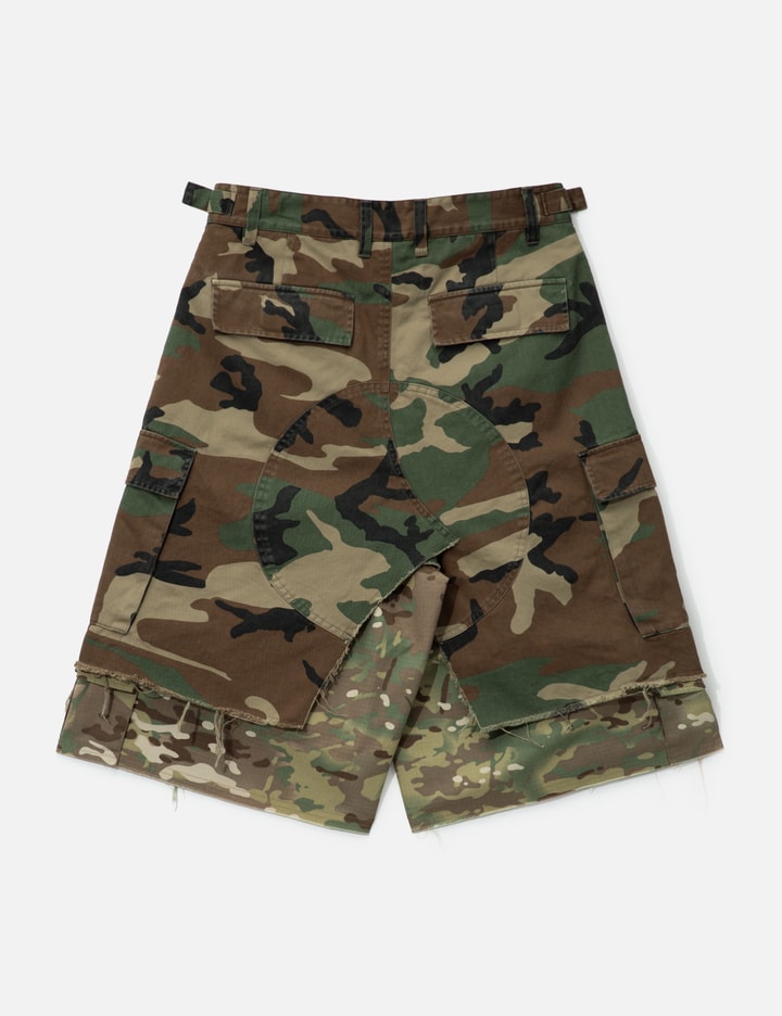 Layered Skirt Cargo Shorts