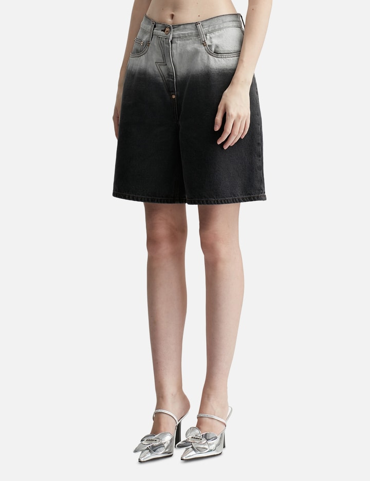 Washed Bermuda Denim Pants