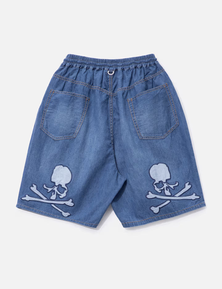 Wide Easy Denim Shorts