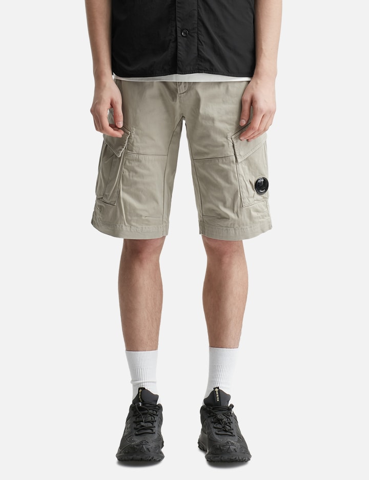 Stretch Sateen Cargo Shorts