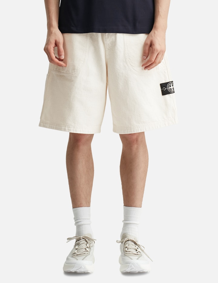 Natural Cotton Gabardine Raw Beauty Bermuda Shorts