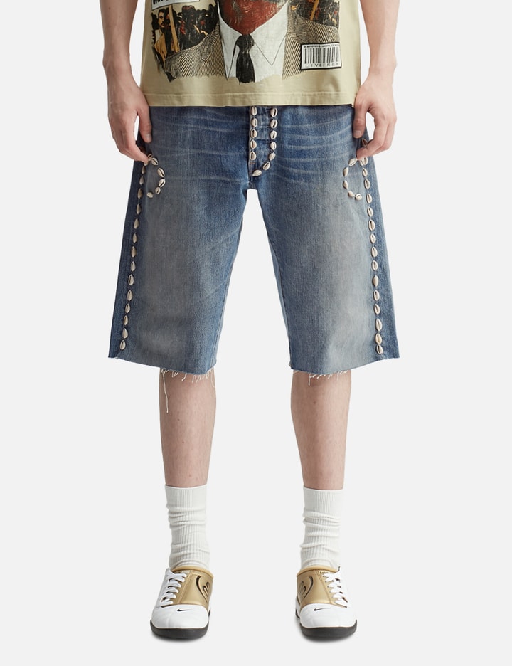 Cowrie Shell Denim Shorts