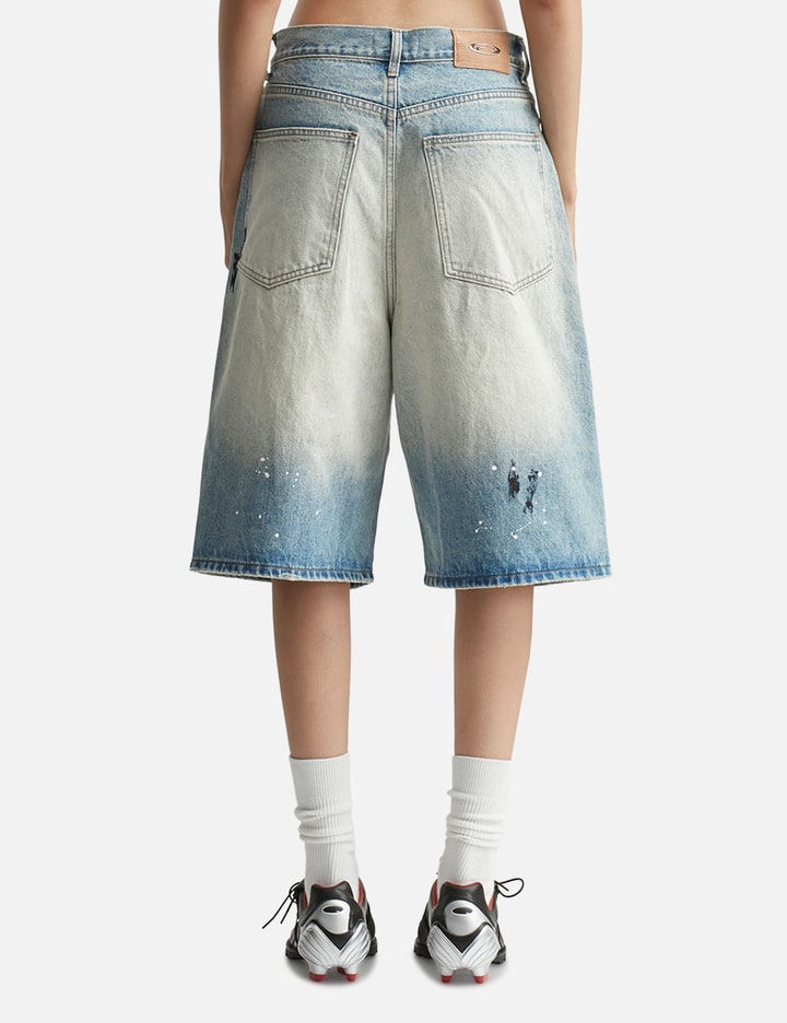 Dirty Mid Blue Baggy Shorts