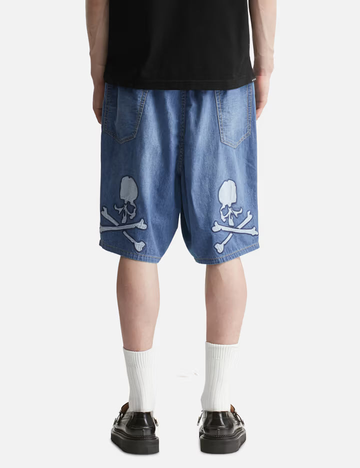 Wide Easy Denim Shorts
