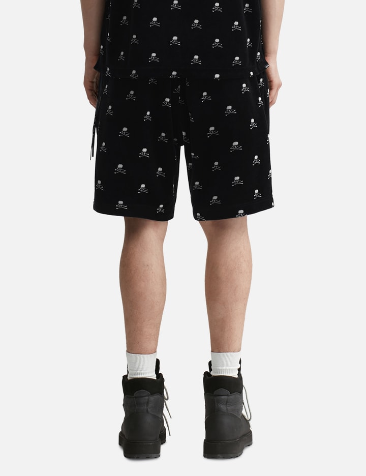 SKULL MONOGRAM VELOUR SHORTS