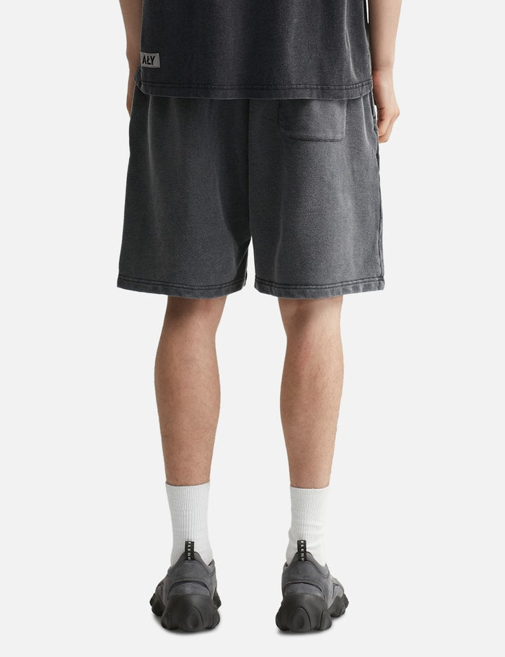 "Logo Embroidery Washed Black" Shorts