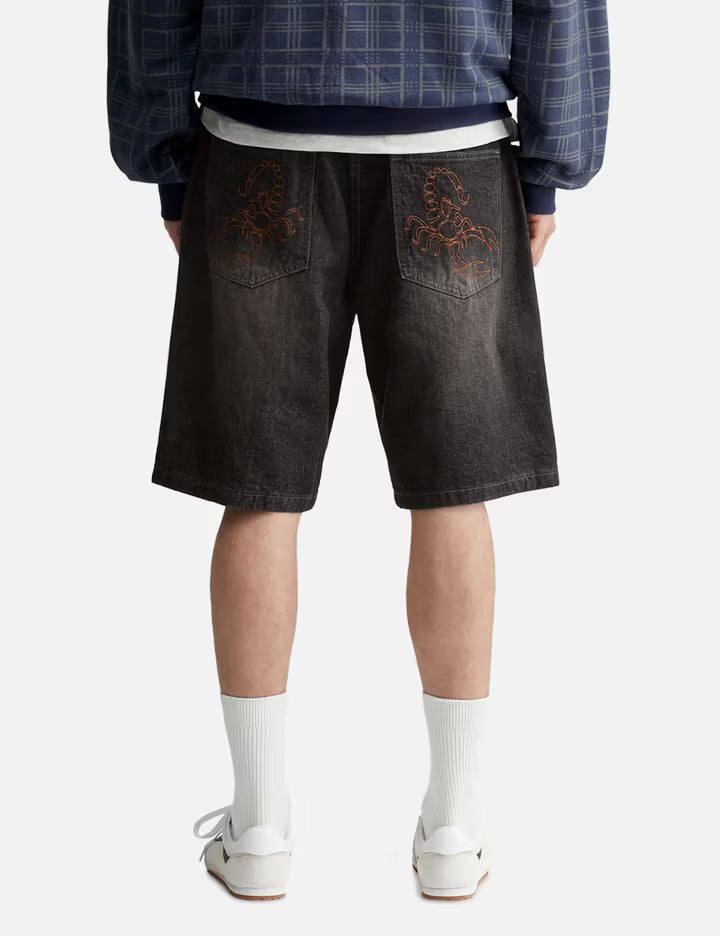 Scorpion Stitch Denim Shorts