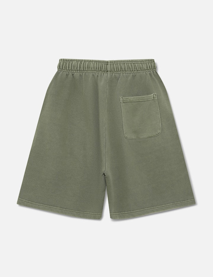 "Logo Embroidery Washed Olive" Shorts