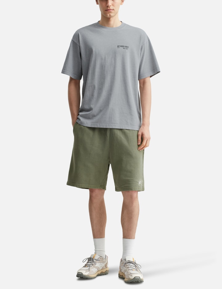 "Logo Embroidery Washed Olive" Shorts
