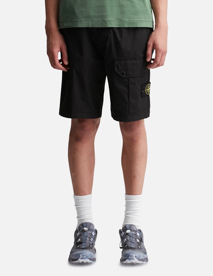 Supima® Cotton Twill Stretch-TC Cargo Bermuda Shorts