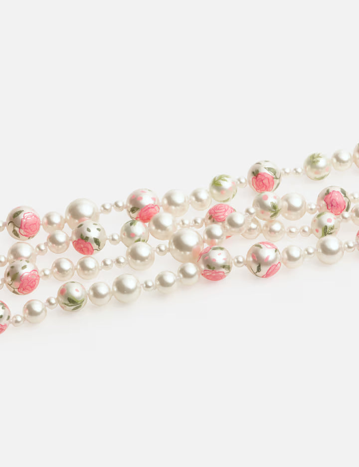 SHUSHU/TONG × YVMIN Painted Pearl Layered Necklace