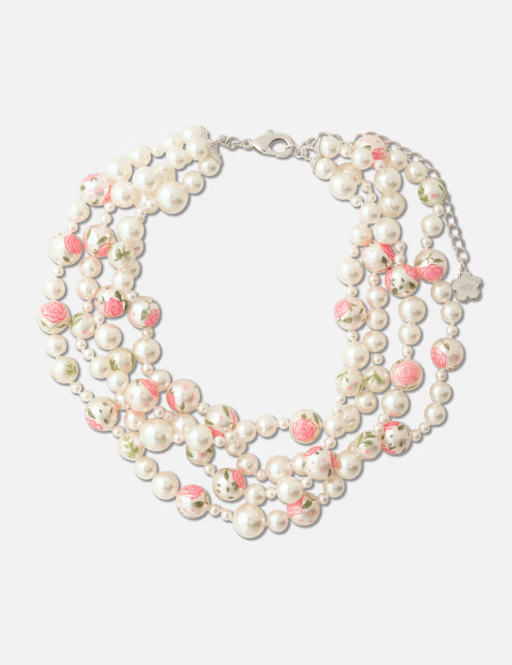 SHUSHU/TONG × YVMIN Painted Pearl Layered Necklace