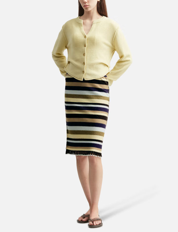 Side-Tuck Knit Cardigan