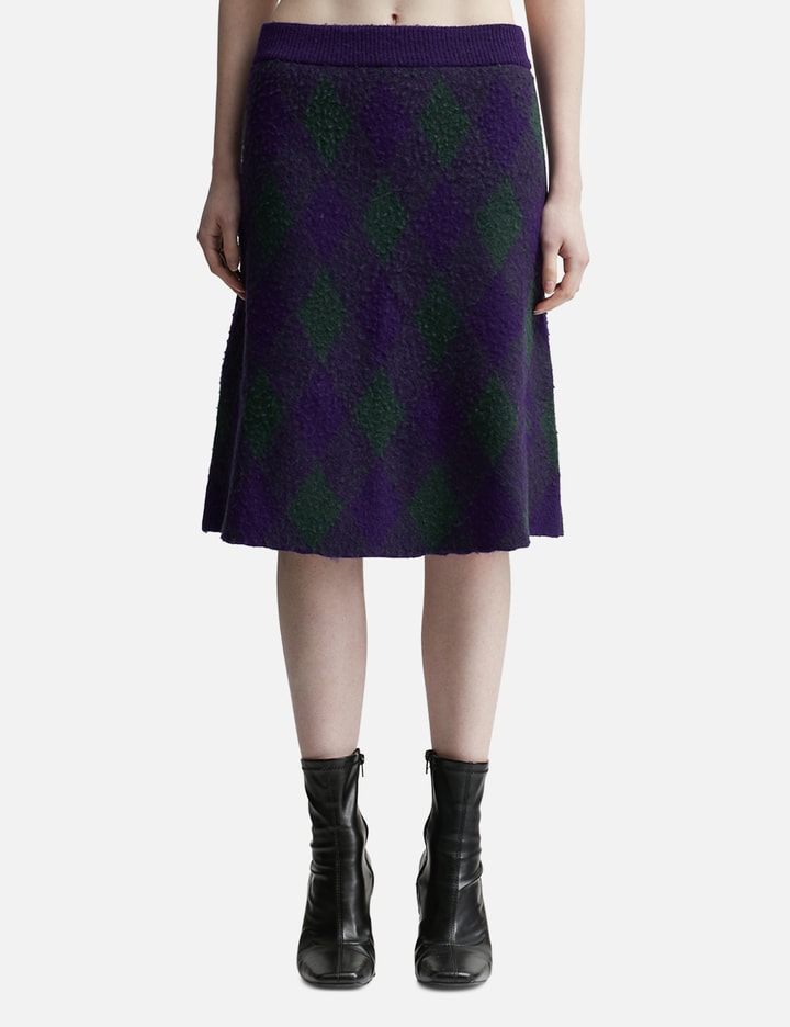 Argyle Wool Skirt