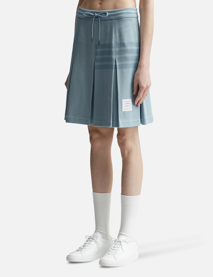 BOX PLEAT SKIRT IN DOUBLE FACE KNIT