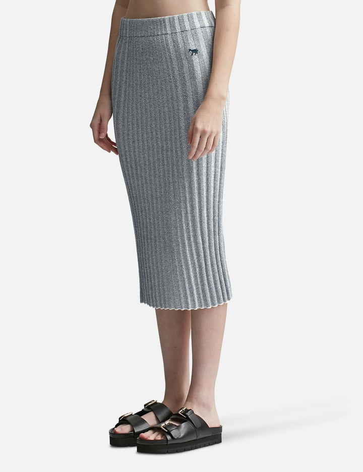 BABY FOX PATCH RIBBED MIDI SKIRT