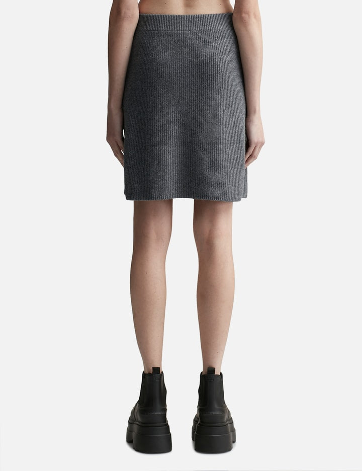 Bold Fox Head Patch Short Ribbed Skirt