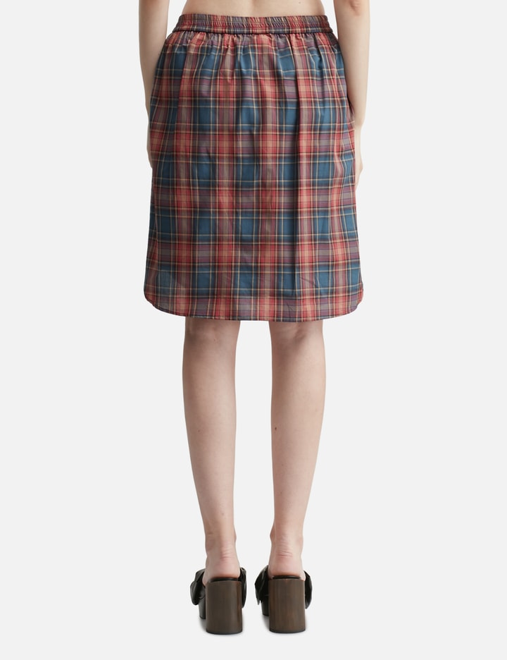 Check Shirt-wrapped Skirt Pants