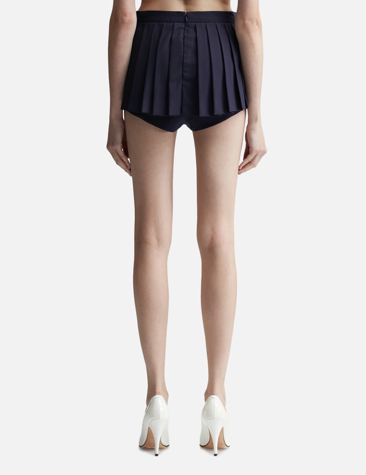 NAVY SIDE SLIT OPEN MICRO SKORTS