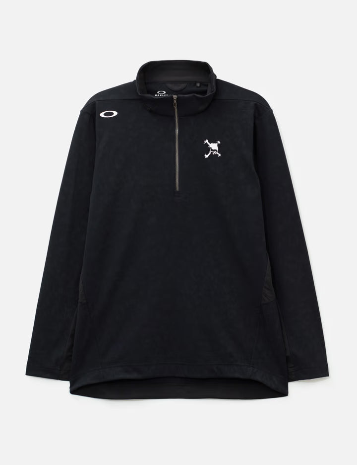 Skull Embossed LS Mock Shirt