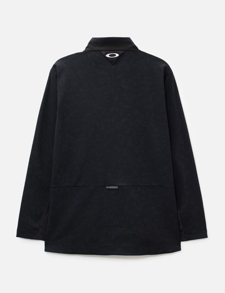 Skull Embossed LS Mock Shirt